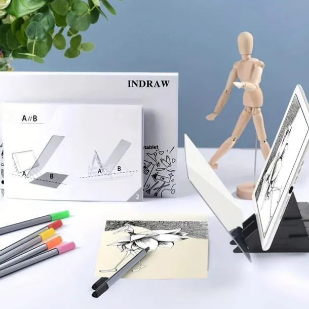 Optical Clear Drawing Board, Portable Optical Tracing Board Image Drawing Board Tracing Drawing Projector Optical Painting Board Sketching Tool For Kids, Beginners, Artists Back to School Supplies