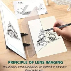 Optical Clear Drawing Board, Portable Optical Tracing Board Image Drawing Board Tracing Drawing Projector Optical Painting Board Sketching Tool For Kids, Beginners, Artists Back to School Supplies