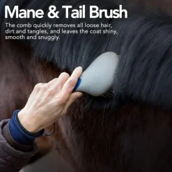 Orse Ponytail Comb - Ergonomic Horse Mane and Tail Brush Equine Mane Detangler Comb Horse Grooming Brush with Humanized Handle Pet Massage Tool Mane and Tail Brush perfect for Pet Horses