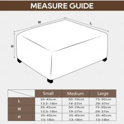 Ottoman Cover Stretchy and Durable Slipcover Perfect for Protecting and Refreshing Your Ottoman Adds Style and Comfort to Any Living Room or Bedroom Decor