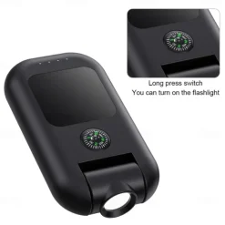 Outdoor Camping Light With Compass C-Shaped Charging Bag Flashlight Camping Light 180 Degree Rotation Super Bright Hiking and Fishing Light 1PC