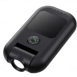 Outdoor Camping Light With Compass C-Shaped Charging Bag Flashlight Camping Light 180 Degree Rotation Super Bright Hiking and Fishing Light 1PC