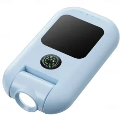 Outdoor Camping Light With Compass C-Shaped Charging Bag Flashlight Camping Light 180 Degree Rotation Super Bright Hiking and Fishing Light 1PC