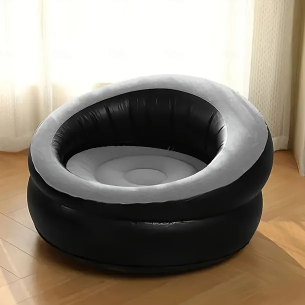 Outdoor Camping Round Inflatable Sofa Durable Plastic Portable Foldable, Comfortable, Easy to Store, Hand Wash Only Outdoor, Home, Gaming Perfect for Home, Outdoor, Gaming
