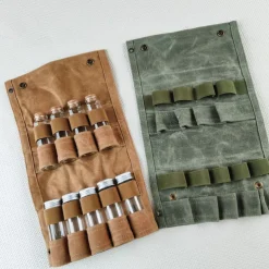 Outdoor Camping Spice Bottle Bag Set Camping Picnic Seasoning Bottle Storage Bag