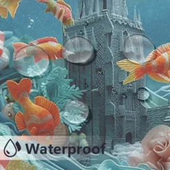 Outdoor Curtain for Patio Waterproof Indoor/Outdoor Rustproof Grommet Curtain Thermal Insulated Sunlight Block Drape for Gazebo/Porch, 2 Panels