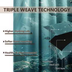 Outdoor Curtain for Patio Waterproof Indoor/Outdoor Rustproof Grommet Curtain Thermal Insulated Sunlight Block Drape for Gazebo/Porch, 2 Panels