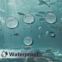 Outdoor Curtain for Patio Waterproof Indoor/Outdoor Rustproof Grommet Curtain Thermal Insulated Sunlight Block Drape for Gazebo/Porch, 2 Panels