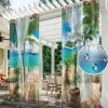 Outdoor Curtain for Patio Waterproof, Home Decor Thermal Insulated Grommet Top Blackout Indoor Outdoor Vertical Blind/Drape for Gazebo, Front Porch, Pergola