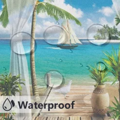 Outdoor Curtain for Patio Waterproof, Home Decor Thermal Insulated Grommet Top Blackout Indoor Outdoor Vertical Blind/Drape for Gazebo, Front Porch, Pergola