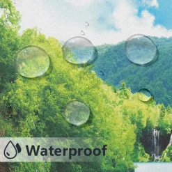 Outdoor Curtains for Patio Waterproof Blackout Outside Deck for Gazebo Pavilion Pergola Arbor Sun Room, 2 Panels, Waterfall River