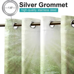 Outdoor Curtains for Patio Waterproof Blackout Outside Deck for Gazebo Pavilion Pergola Arbor Sun Room, 2 Panels, Waterfall River