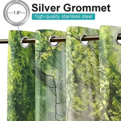 Outdoor Curtains for Patio Waterproof Blackout Outside Deck for Gazebo Pavilion Pergola Arbor Sun Room, 2 Panels, Waterfall River