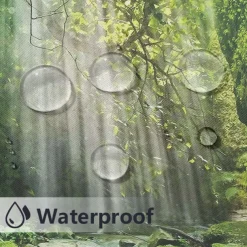 Outdoor Curtains for Patio Waterproof Blackout Outside Deck for Gazebo Pavilion Pergola Arbor Sun Room, 2 Panels, Waterfall River