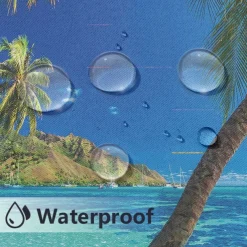 Outdoor Curtains Waterproof Windproof Weatherproof Curtain for Patio, Cabana, Porch, Pergola and Gazebo, Grommet Top Drape, 2 Panels Forest Landscape