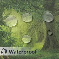 Outdoor Curtains Waterproof Windproof Weatherproof Curtain for Patio, Cabana, Porch, Pergola and Gazebo, Grommet Top Drape, 2 Panels Forest Landscape