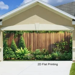 Outdoor Garage Door Cover Hedge Fall Autunm Banner Large Tapestry Backdrop Decoration for Holiday Outdoor Garage Door Home Wall Decorations