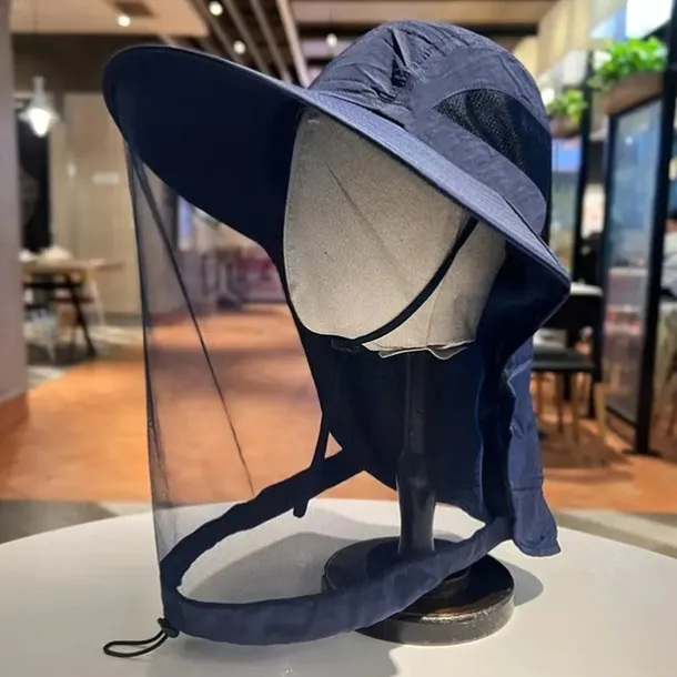 Outdoor Mosquito Proof Hat Men'S And Women'S Fishing Hat Face Covering Sun Protection Breathable Mesh Mask Night Fishing Insect And Bee Prevention Beekeeping Hat