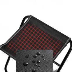 Outdoor Portable Folding Stool Collapsible Stool - Tactical Stool for Fishing, Travel, Camping, Hiking; Sturdy, Lightweight, and Compact for Queuing or Camping