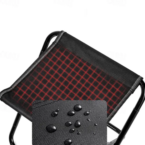 Outdoor Portable Folding Stool Collapsible Stool - Tactical Stool for Fishing, Travel, Camping, Hiking; Sturdy, Lightweight, and Compact for Queuing or Camping