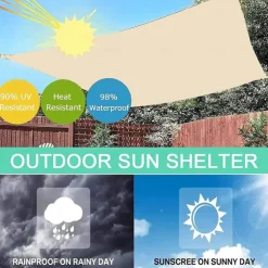 Outdoor Shade Sail Spot Thickened Polyester Oxford Cloth Waterproof Quadrilateral Sail Uv-Resistant Canopy Awning