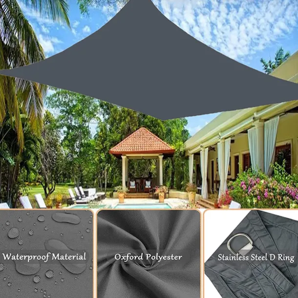 Outdoor Shade Sail Spot Thickened Polyester Oxford Cloth Waterproof Quadrilateral Sail Uv-Resistant Canopy Awning