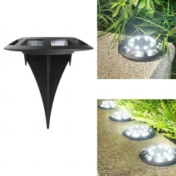 Outdoor Solar Lights Solar Ground Light 16 LED Upgraded Outdoor Waterproof Bright in-Ground Light for Garden Walkway Yard Patio