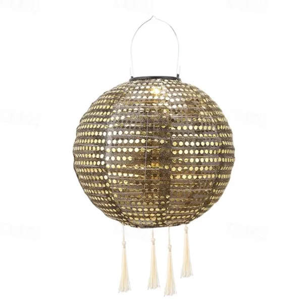 Outdoor Solar Power Hanging Light Lantern IP65 Waterproof Festive LED Solar Hanging Projection Garden Lamp For Yard Holiday Decor Lighting 25cm 10 Inch