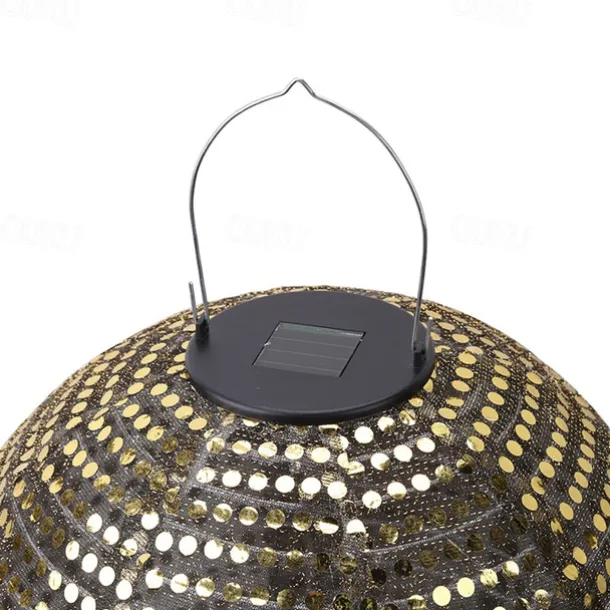 Outdoor Solar Power Hanging Light Lantern IP65 Waterproof Festive LED Solar Hanging Projection Garden Lamp For Yard Holiday Decor Lighting 25cm 10 Inch