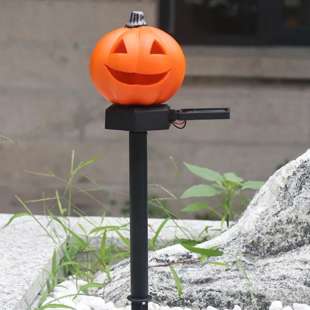 Outdoor Solar Powered Pumpkin Lights Halloween Decorative Pathway Light For Garden Yard Lawn Landscape Holiday Lights 1/2pcs
