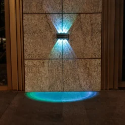 Outdoor Solar Wall Lights LED Garden Lights Smart Light Control Sensor Waterproof Wall Light Courtyard Porch Lamp Balcony Fence Passage Lighting Landscape Decoration Solar Night Light