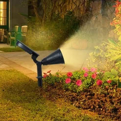 Outdoor Solar Wall Lights IP65 Waterproof Lawn Ground Lamp RGB Changing 4 LED Beads Landscape Spotlights Garden Lawn Yard Decoration Outdoor Light