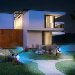 Outdoor Solar Wall Lights IP65 Waterproof Lawn Ground Lamp RGB Changing 4 LED Beads Landscape Spotlights Garden Lawn Yard Decoration Outdoor Light