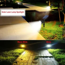 Outdoor Solar Wall Lights IP65 Waterproof Lawn Ground Lamp RGB Changing 4 LED Beads Landscape Spotlights Garden Lawn Yard Decoration Outdoor Light