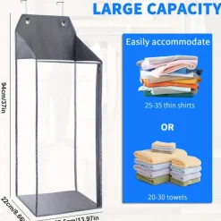 Over the Door Laundry Hamper,Collapsible Hanging Mesh Laundry Hamper Basket with Zipper for Dirty Clothes Organizer,Space Saving Laundry Bag for Bathroom, Bedroom