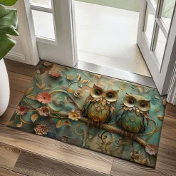 Owl 3D Painting Doormat Kitchen Mat Floor Mat Non-Slip Area Rug Oil Proof Rug Indoor Outdoor Mat Bedroom Decor Bathroom Mat Entrance Rug