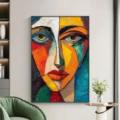 Pablo Picasso style painting Handmade Pablo Picasso Women Abstract Canvas Art oil Painting handmade firgure oil painting for Living Room Bedroom Home Decor pattle knife girl painting Wall paintings