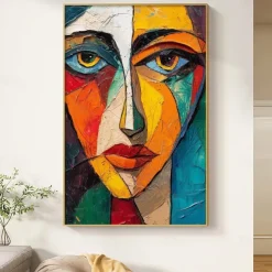 Pablo Picasso style painting Handmade Pablo Picasso Women Abstract Canvas Art oil Painting handmade firgure oil painting for Living Room Bedroom Home Decor pattle knife girl painting Wall paintings