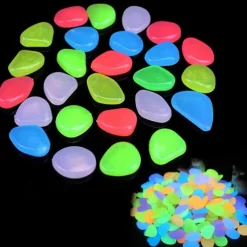 1pack Glow in the Dark Garden Pebbles For Sidewalk Garden Terrace Lawn Garden Patio Fish Tank Aquarium Decoration Glow Stone