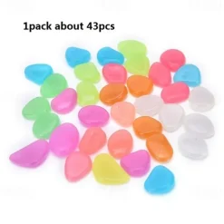 1pack Glow in the Dark Garden Pebbles For Sidewalk Garden Terrace Lawn Garden Patio Fish Tank Aquarium Decoration Glow Stone