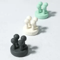 1-Pack Silicone Toothbrush Holders - Multi-Function Waterproof Self-Adhesive Wall Hooks for Bathroom, Kitchen, Living Room, and Office