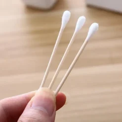 3Packs/300pcs Cotton Swab Double-End Wooden Swab Cotton Swab Cotton Swab Ear Tampon Baseball Makeup Removal Cotton Swab
