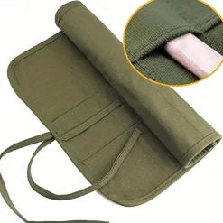 Paint Brush Holder 22 Slots/30 Slots Paint Brush Storage Acrylic Oil Watercolor Gouache Paint Brush Roll Canvas Bag Oil Paint Brush Brush Pen Bag Water Chalk Storage Bag For Artists