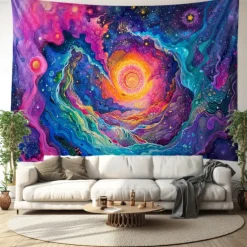 Painting Galaxy Hanging Tapestry Wall Art Large Tapestry Mural Decor Photograph Backdrop Blanket Curtain Home Bedroom Living Room Decoration