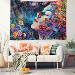 Painting Galaxy Hanging Tapestry Wall Art Large Tapestry Mural Decor Photograph Backdrop Blanket Curtain Home Bedroom Living Room Decoration