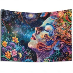 Painting Galaxy Hanging Tapestry Wall Art Large Tapestry Mural Decor Photograph Backdrop Blanket Curtain Home Bedroom Living Room Decoration