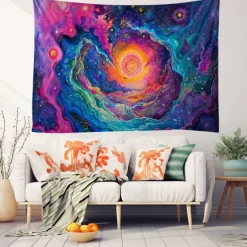 Painting Galaxy Hanging Tapestry Wall Art Large Tapestry Mural Decor Photograph Backdrop Blanket Curtain Home Bedroom Living Room Decoration