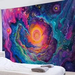 Painting Galaxy Hanging Tapestry Wall Art Large Tapestry Mural Decor Photograph Backdrop Blanket Curtain Home Bedroom Living Room Decoration