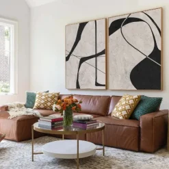 painting handmade Black and White abstract oil painting hand painted Wabi Sabi Abstract painting Wall Art Artwork Modern Abstract Oil Painting Geometric painting Wall Art for Home