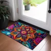 Painting Mandala Bohemian Doormat v Non-Slip Oil Proof Rug Indoor Outdoor Mat Bedroom Decor Bathroom Mat Entrance Rug